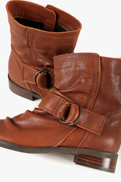 Circle Buckle Bootie
